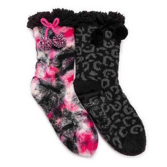 Betsey Johnson Women's Betsey Tie Dye Cabin Sock (2 Pairs) - S/M (5-7) - Picture 4 of 5